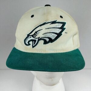 Vtg Rare NFL Philadelphia Eagles White Starter Suede  Football Snapback Hat